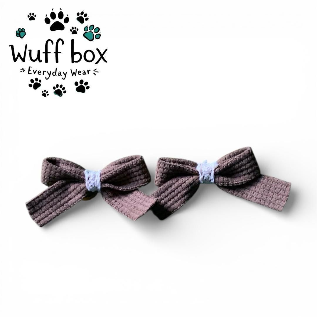 Bow Ribbon Shaped Fur Tie