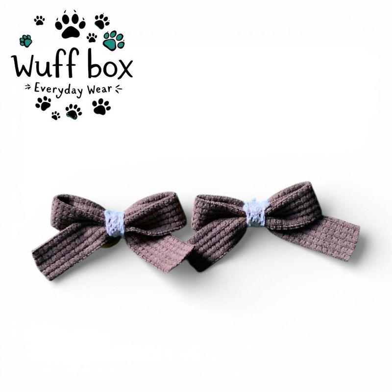 Bow Ribbon Shaped Fur Tie