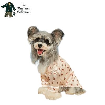 Silk Bow Print Pajamas (Medium - Large Breeds)