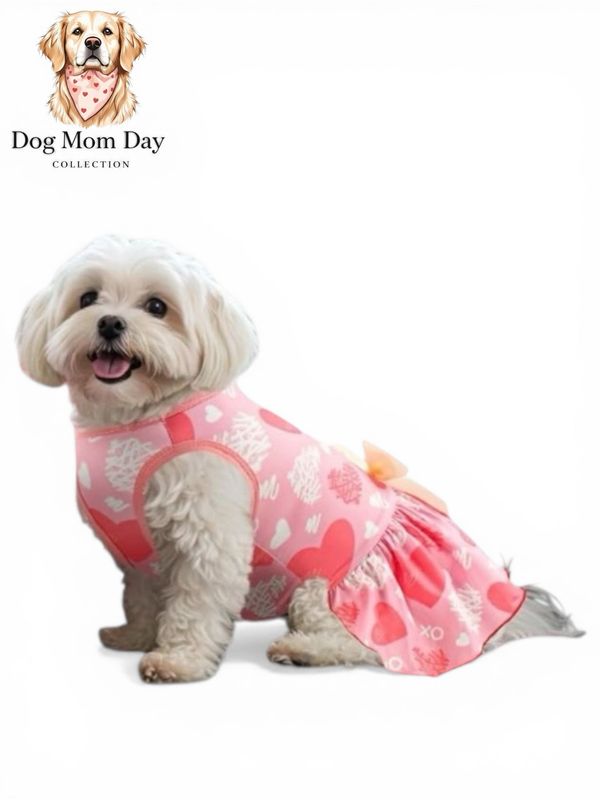 Pink Heart Print Dress