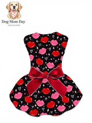Cutebone Velvet Bowknot Dress