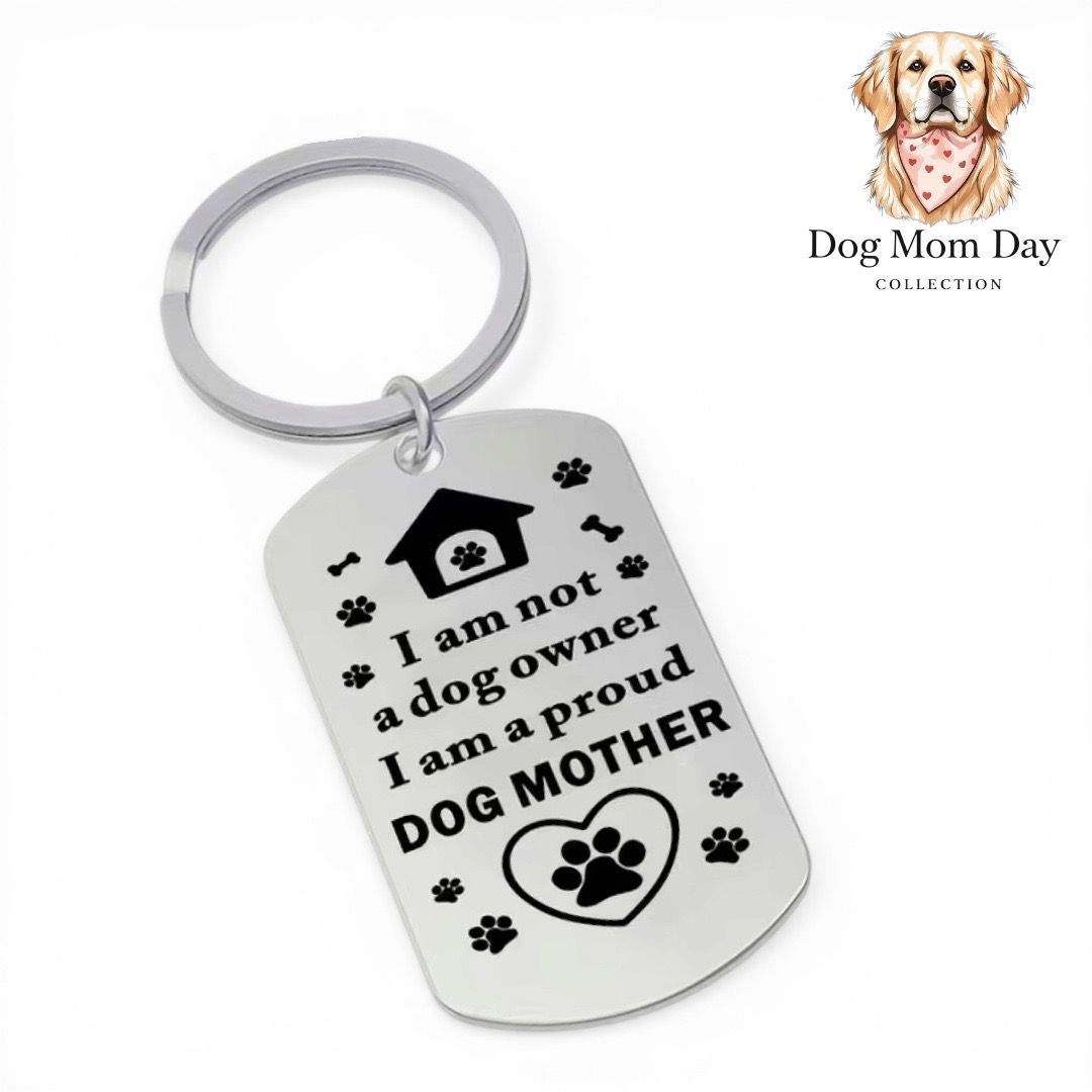 Dog Mother engraved Keychain 