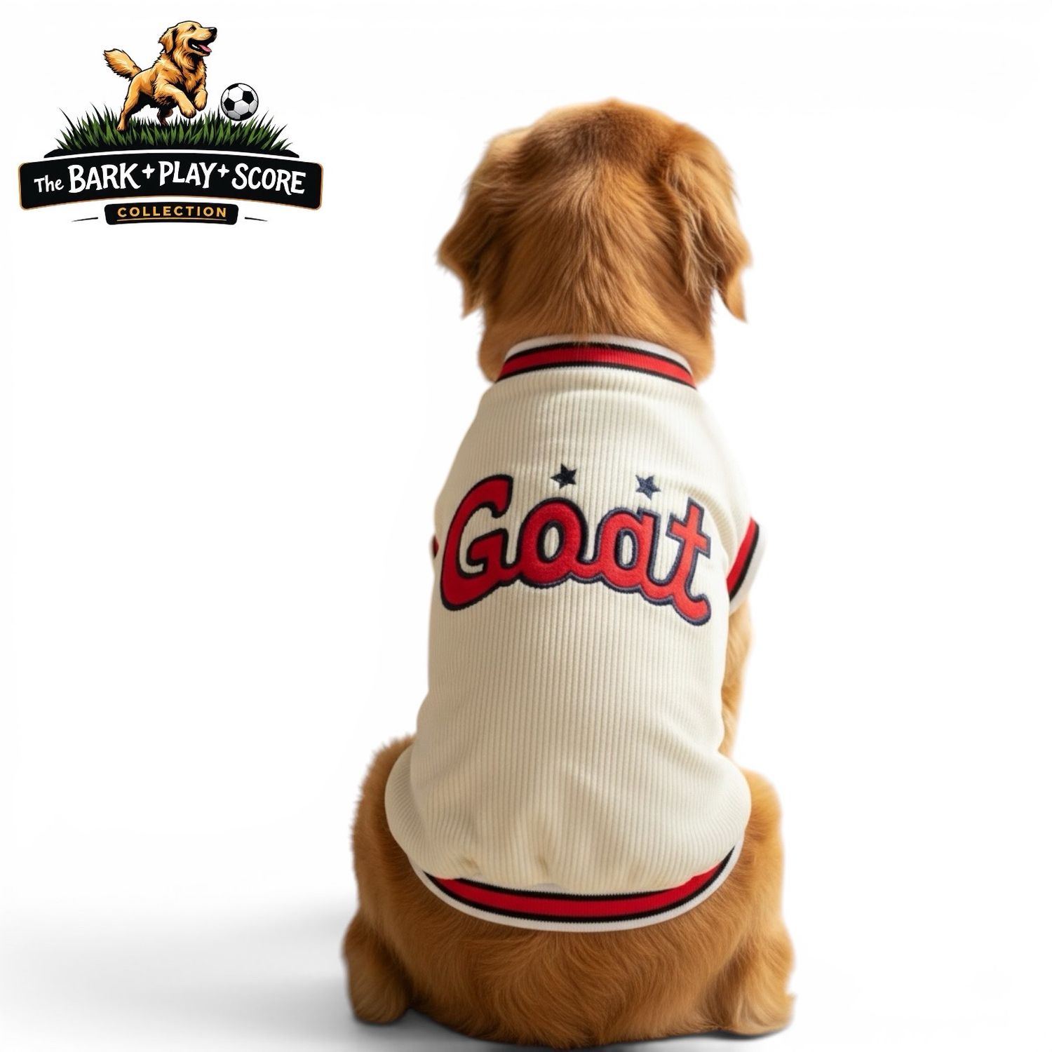 ‘GOAT’ Soccer Embroidered Velvet Sweater