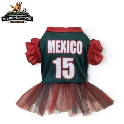 Green &amp; Red Mexico Soccer Dress