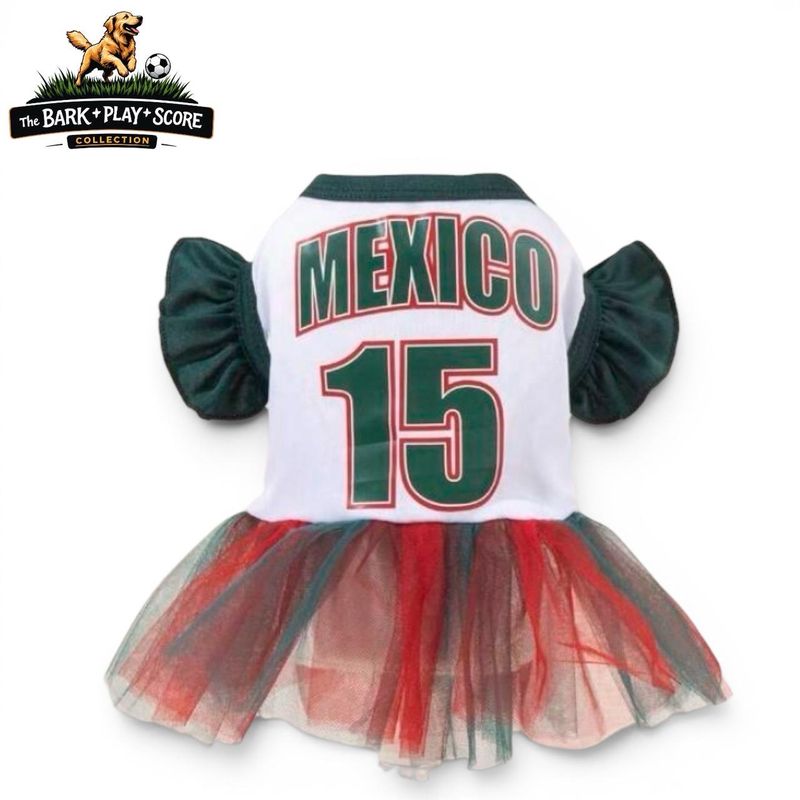 White &amp; Green Mexico Soccer Dress