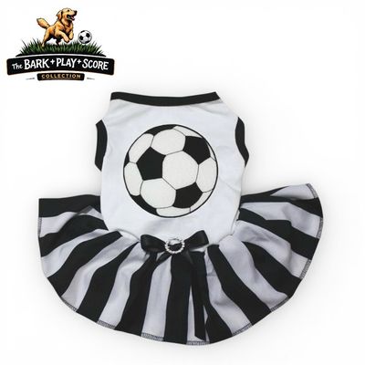 Black &amp; White Soccer theme dress 