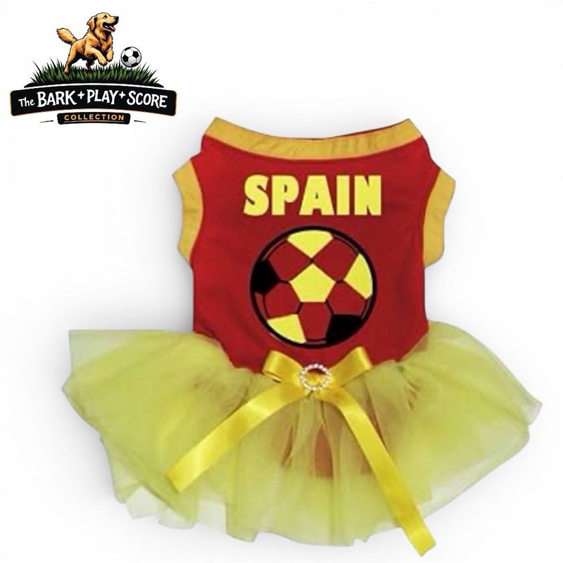 Petitebella Spain Soccer Bowknot Dress