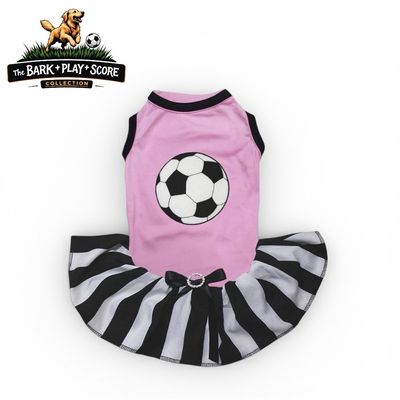 Pink Soccer theme dress