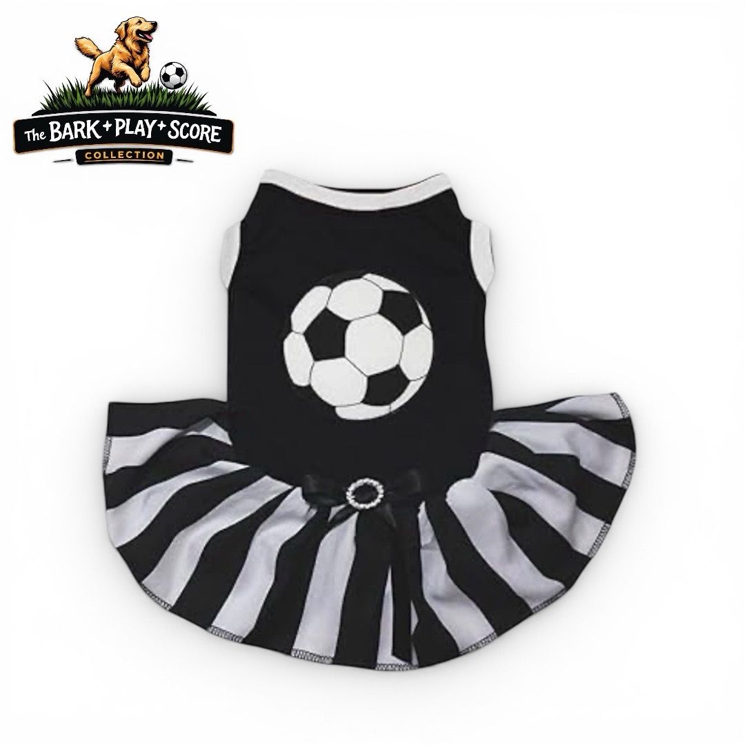 Black Soccer Theme Dress 