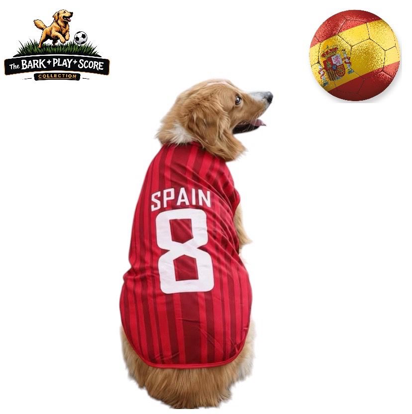 Spain No. 8 Soccer Tank (Large Breed Dogs)