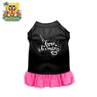 Black “Born to be a Unicorn” Dress