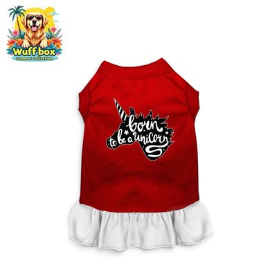 Red “Born to be a Unicorn” Dress