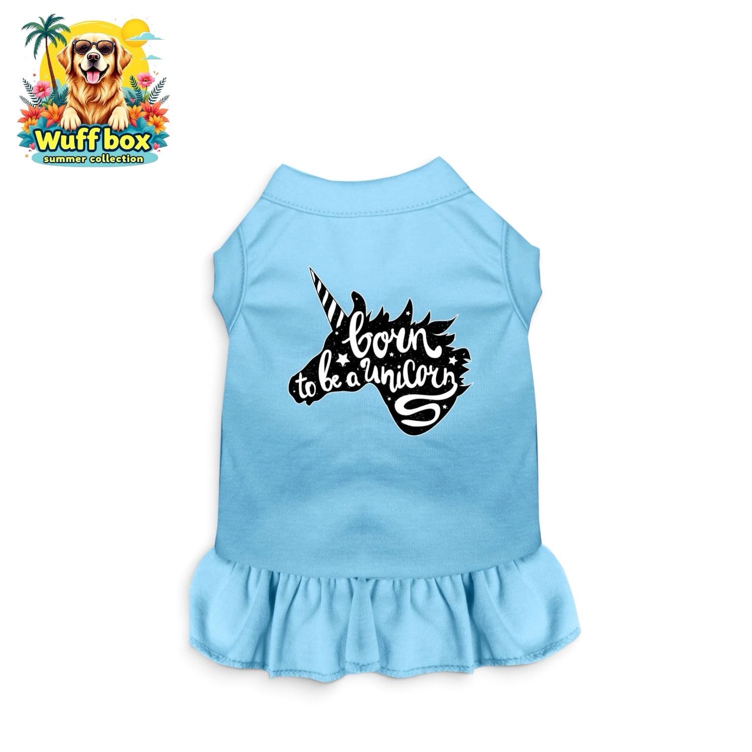Blue “Born to be a Unicorn” Dress