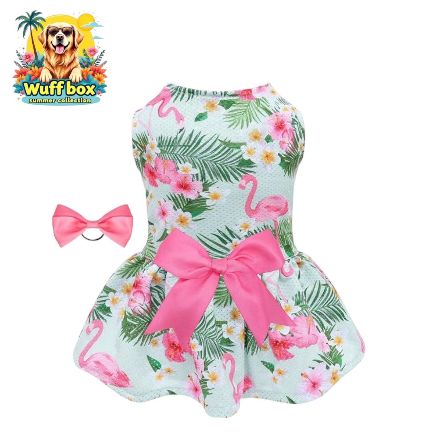 Cutebone Mesh Flamingo Dress