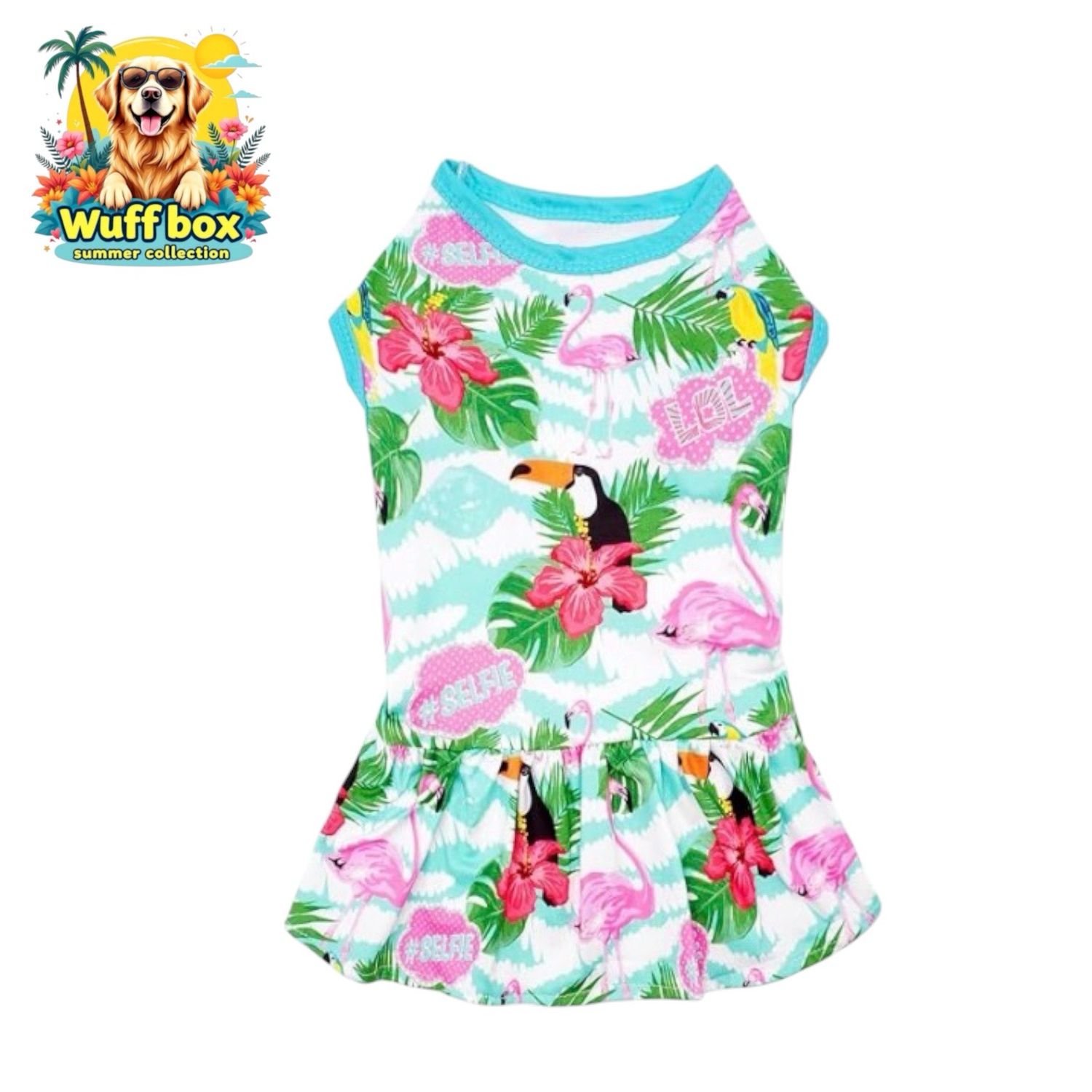 Toucan &amp; Flamingo Print Dress