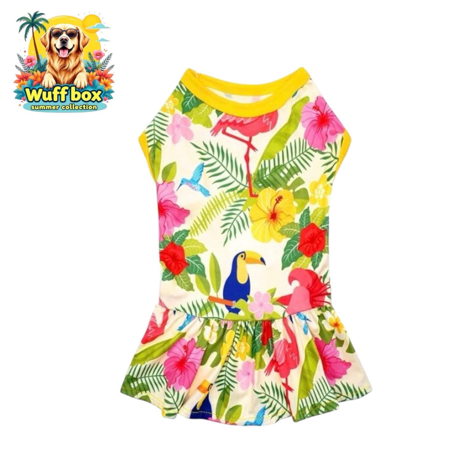 Toucan &amp; Flamingo Print Dress