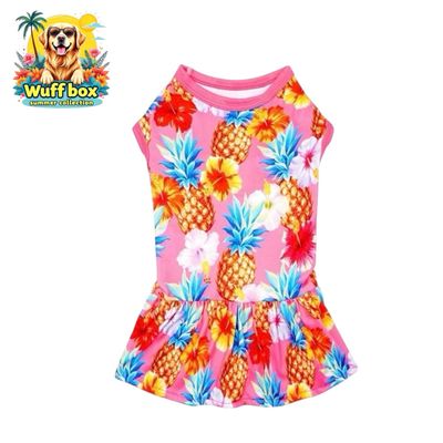 Pineapple & Hibiscus Print Dress
