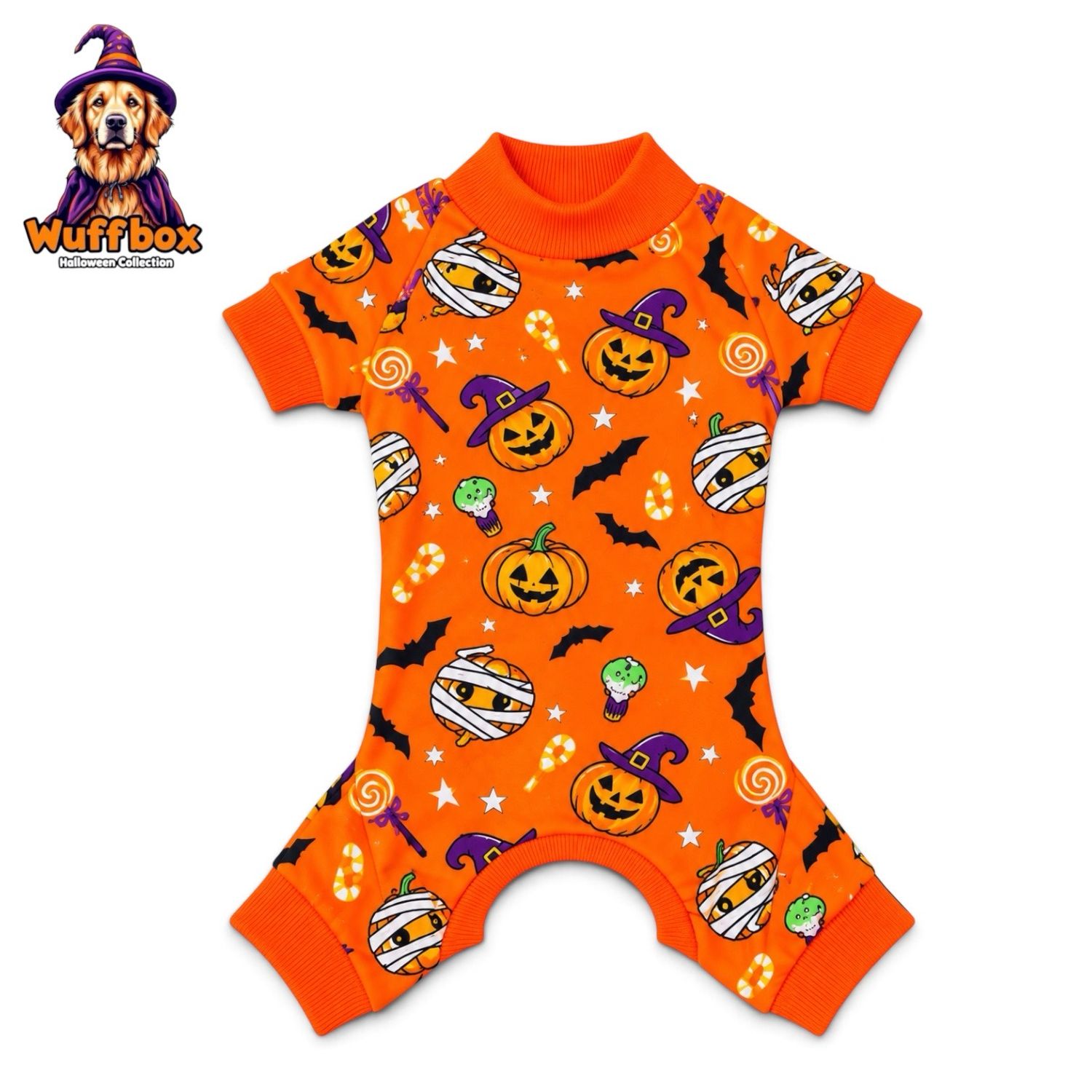 Pumpkin Print Velvet Onesie 
