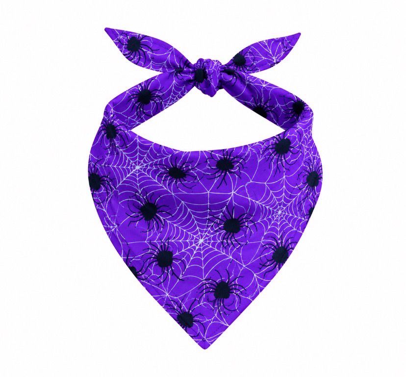 Spider Print Halloween Bandana 