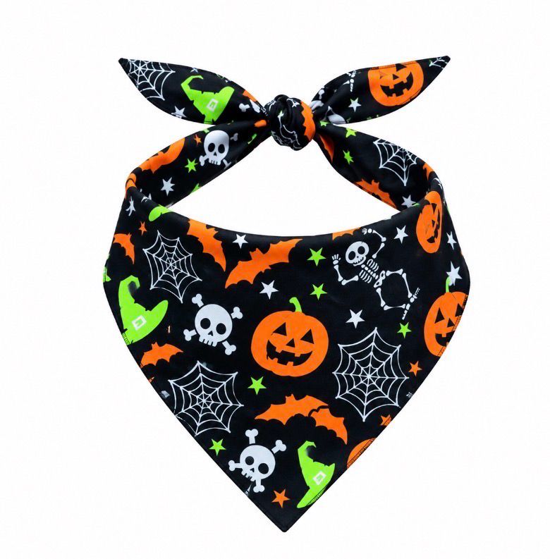 Pumpkin Print Halloween Bandana