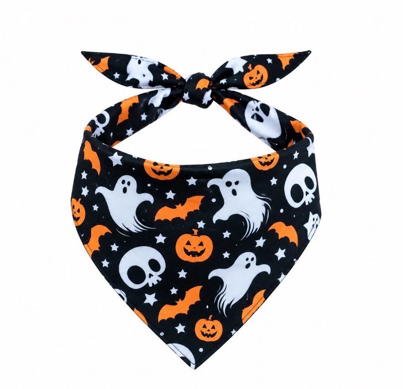Ghost Print Halloween Bandana 