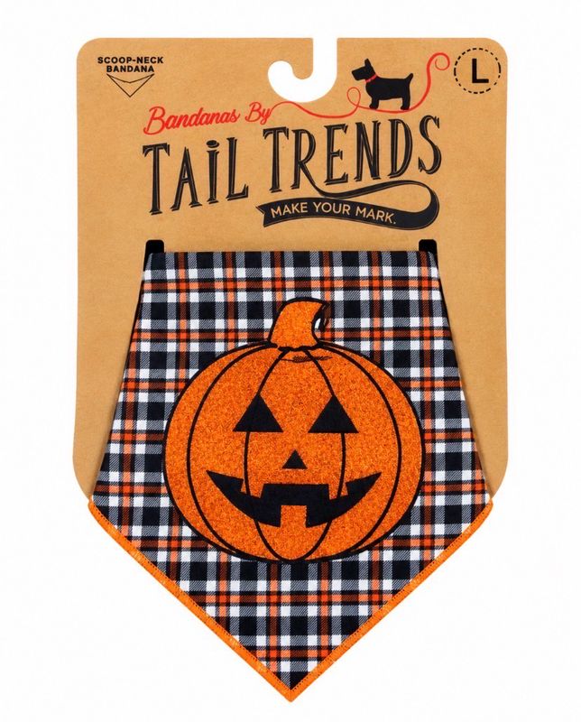 Tail Trends Halloween Jack-O'-Lantern Bandana