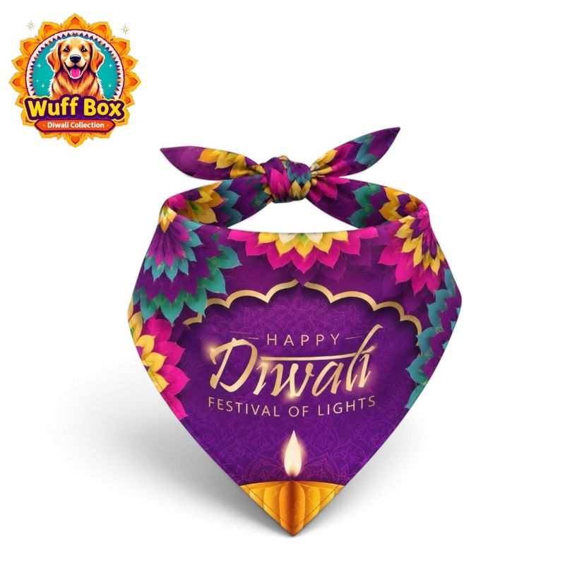 Happy Diwali Festival of Lights Dog Bandana