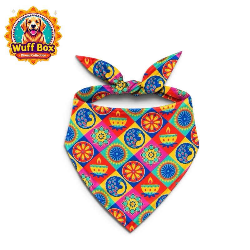 Diwali Peacock Print Bandana