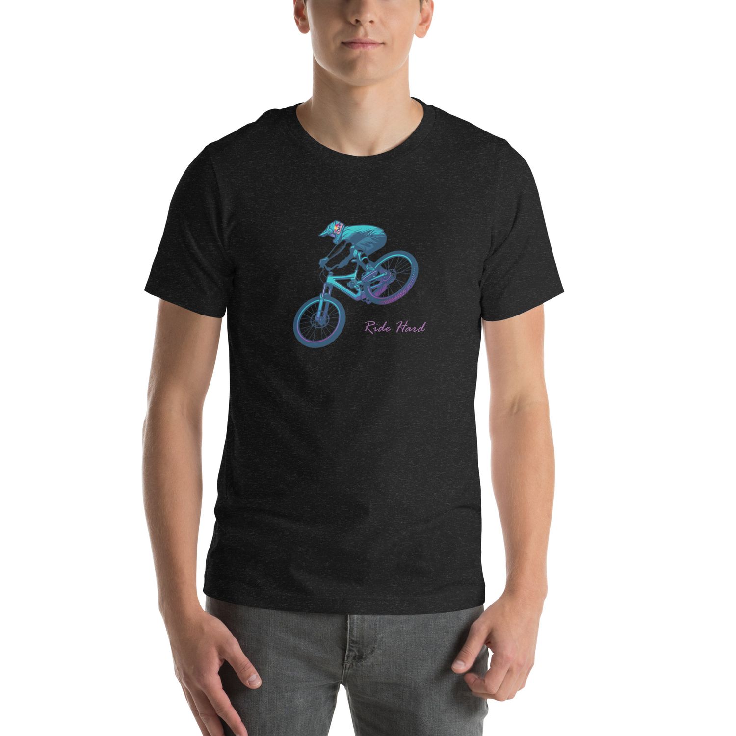 &quot;Ride Hard&quot; - Mountain Bike Fan&#39;s Unisex t-shirt