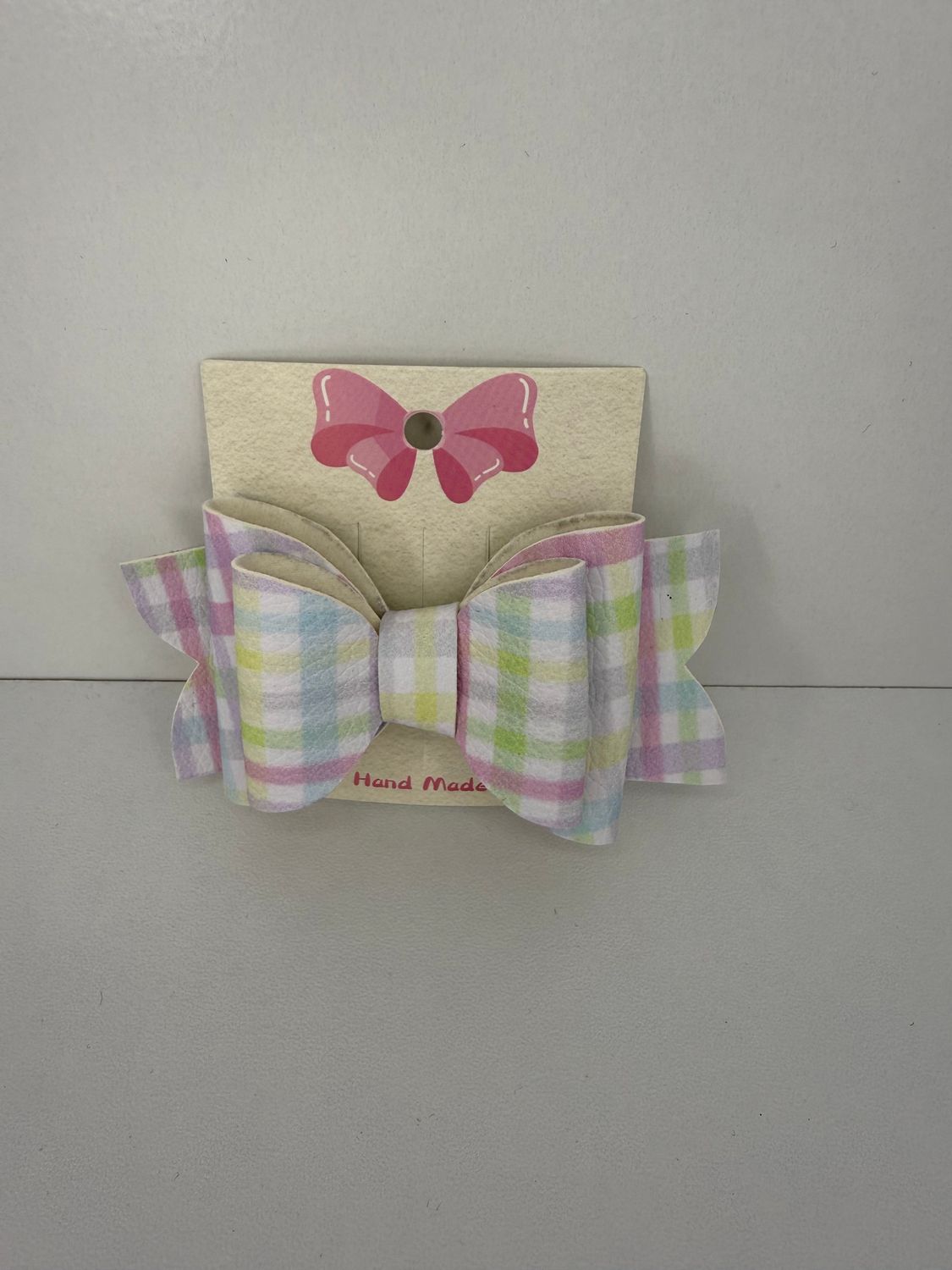 Pastel Gingham Bow