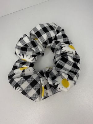 Black Daisy Gingham Bow
