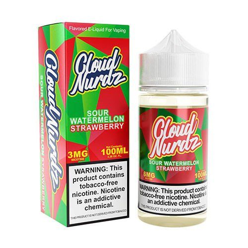 Cloud Nurdz 3mg 100ml Sour Watermelon Strawberry