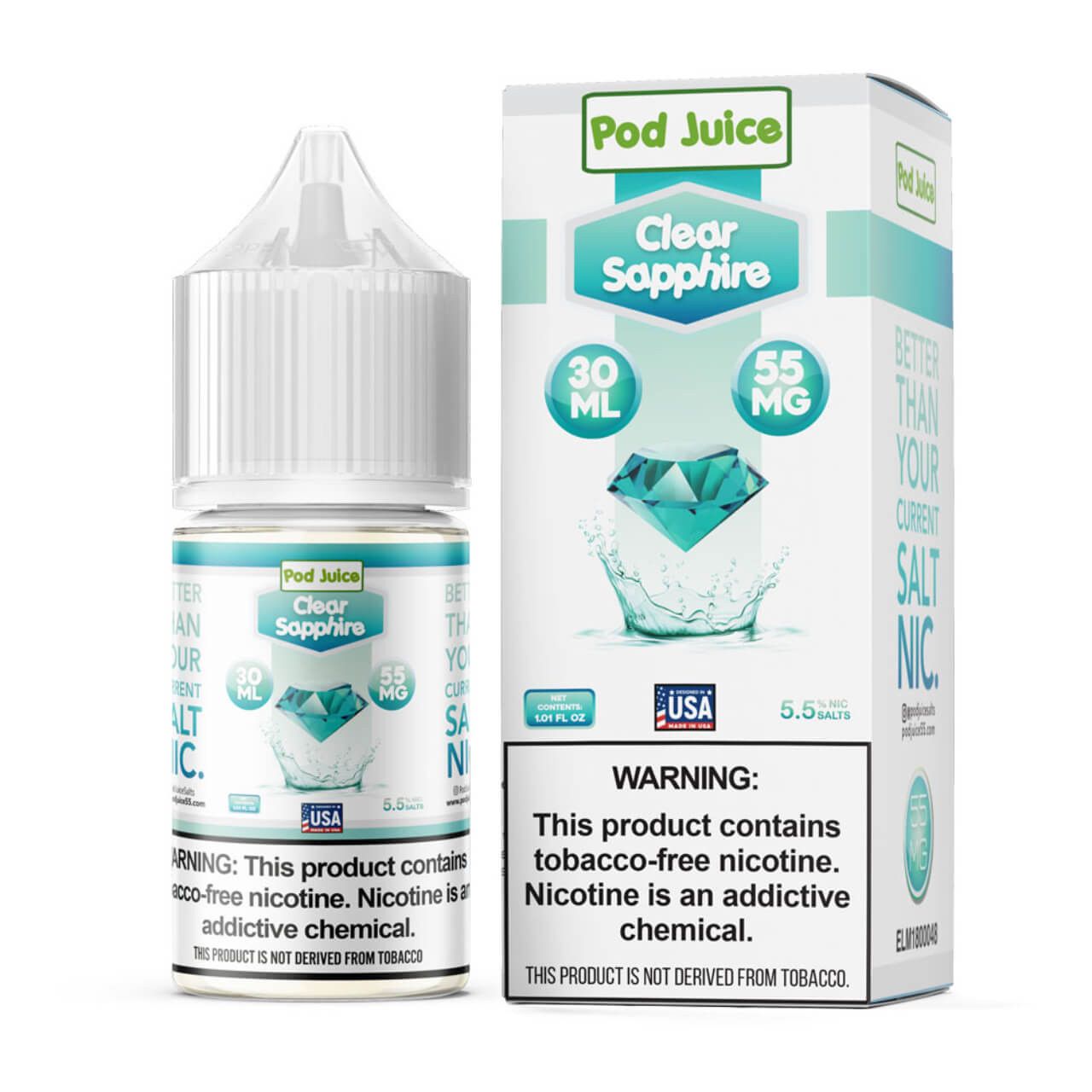 Pod Juice 30ml Clear Sapphire 55mg