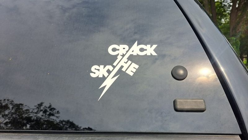 Crack The Sky Window Sticker 6" x 6"