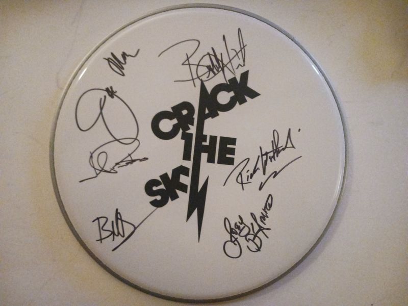 Crack The Sky Signed Drum Head