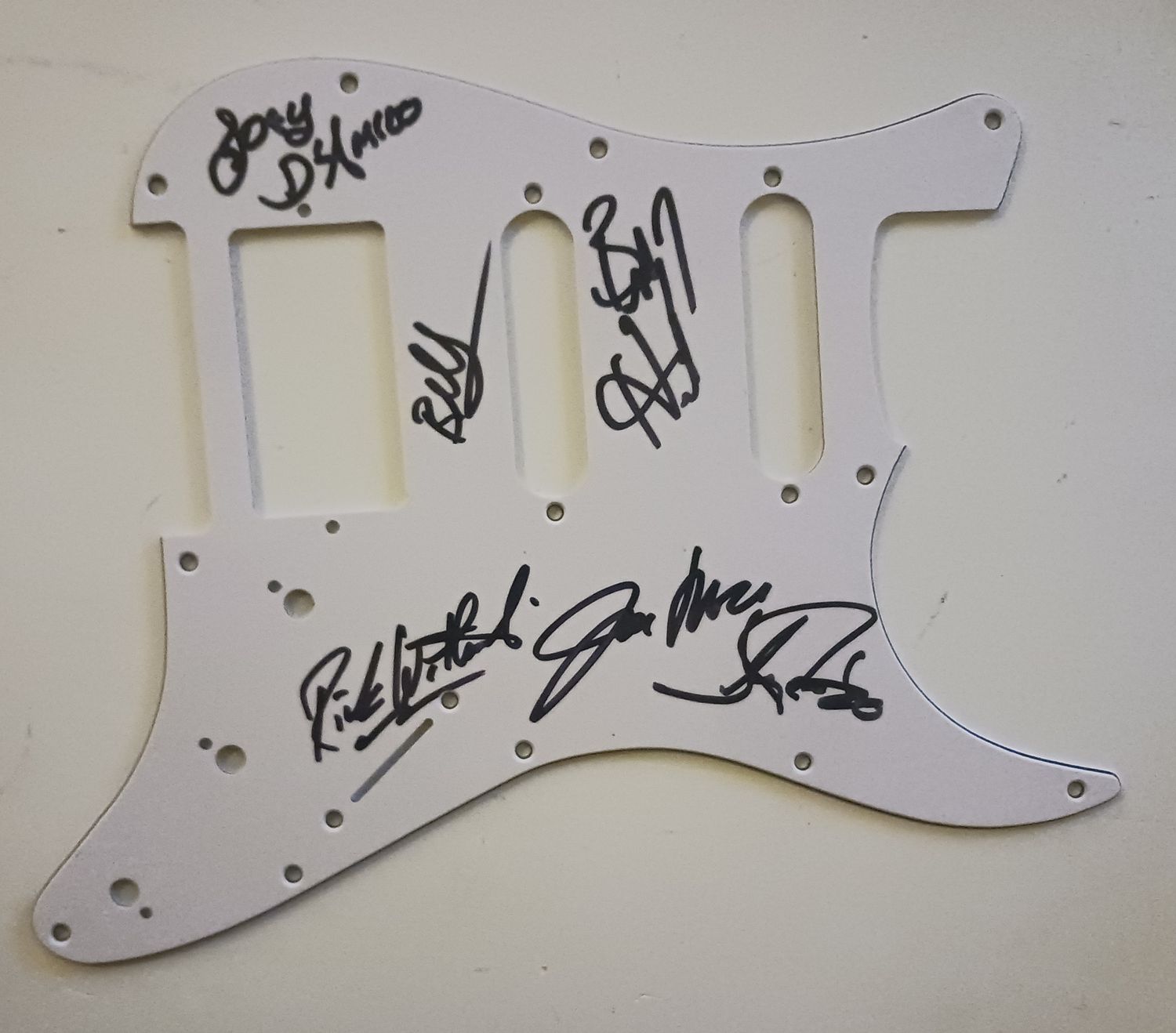 Crack The Sky Signed Guitar Pick Guard