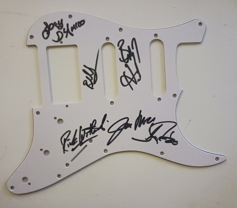 Crack The Sky Signed Guitar Pick Guard