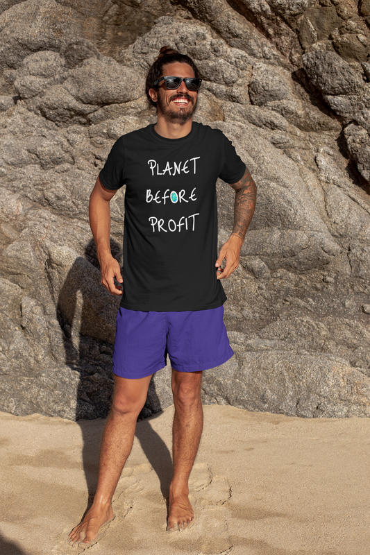 Planet Before Profit [White Font]