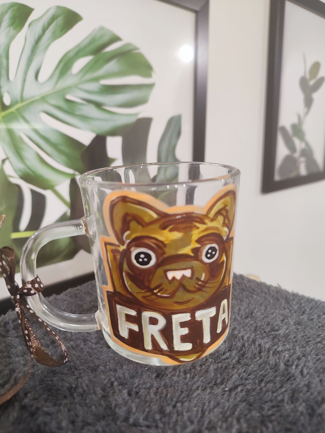Szklanka 200ml ręcznie malowana Freta