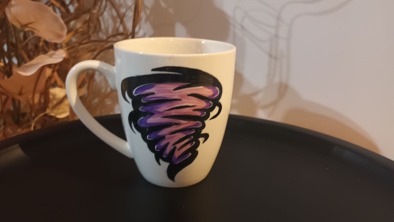Kubek 300ml ręcznie malowany Wichurka