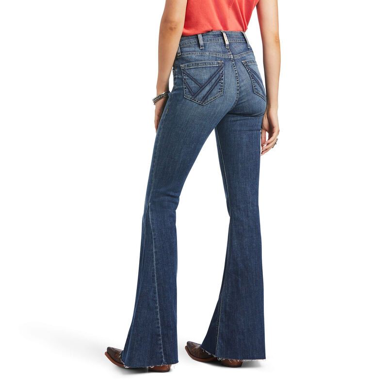 ARIAT WMS REAL HI-RISE KALANI EXTM FLARE JEANS, Color: Canadian, Size: 27S