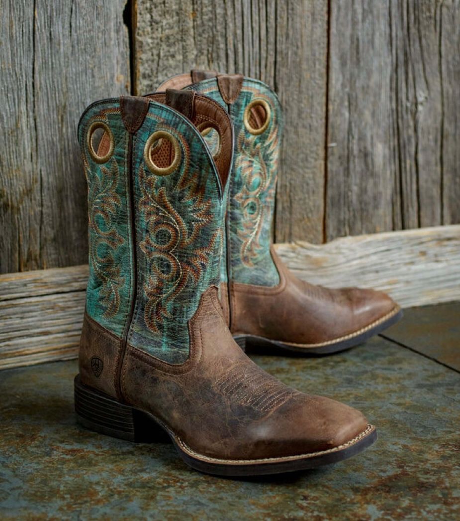 Ariat Men&#39;s Sport Rodeo Loco , Color: BRN/ROARING TURQ, Size: 8D