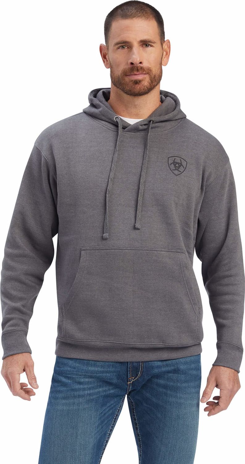 ARIAT MENS EST BLOCK SWEATSHIRT , Color: CHARCOAL, Size: M