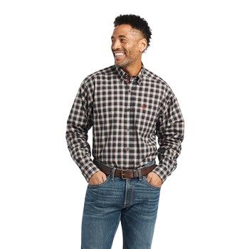ARIAT MENS PRO WILTON CLASSIC LS SHIRT , Color: BLACK, Size: S
