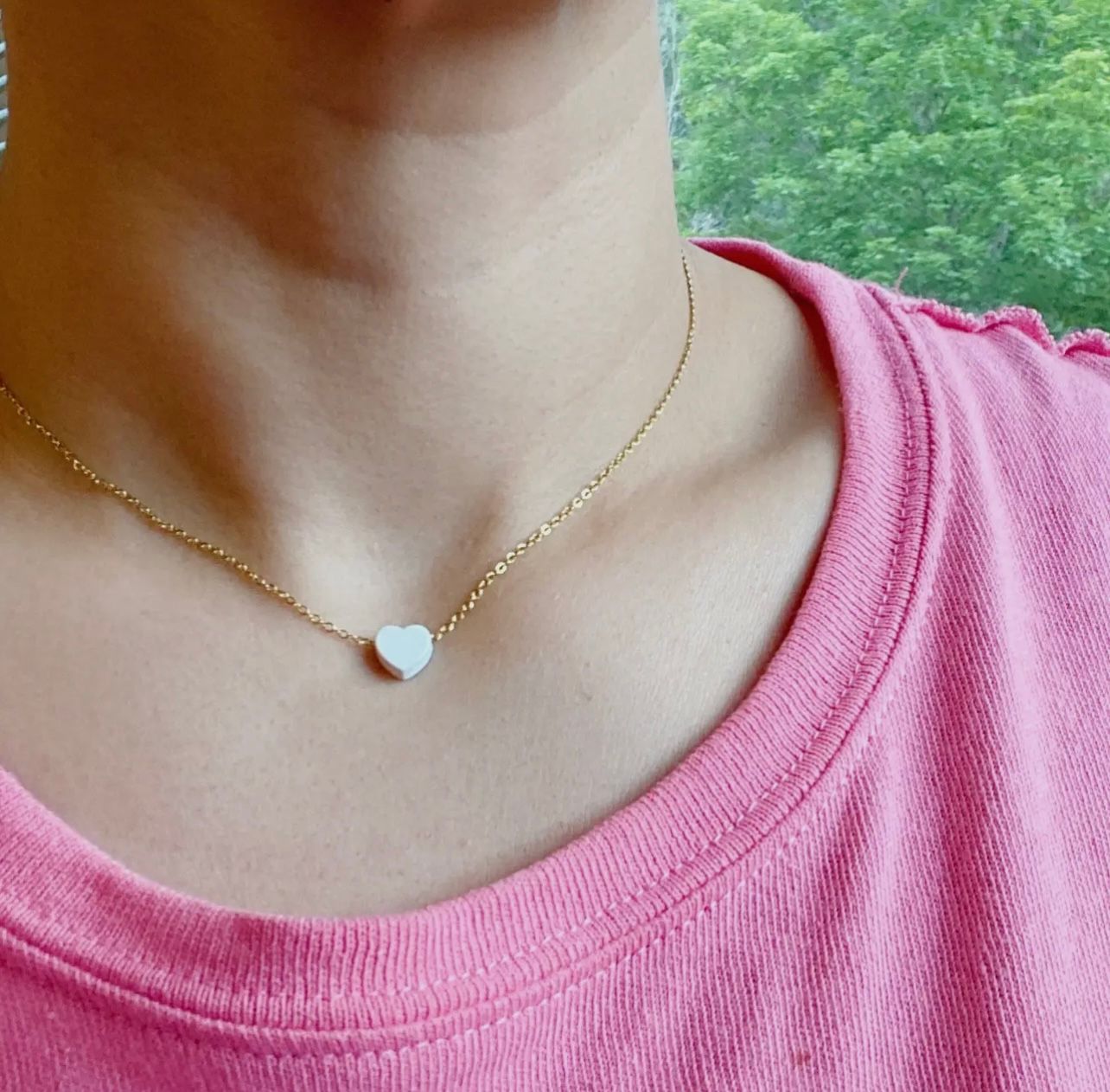 So Very Loved | Designer Dupe Heart Necklace, Color: White, Size: OS