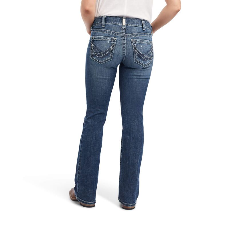 ARIAT WMS R.E.A.L MID RISE RAQUEL BOOT JEANS, Color: CANADIAN, Size: 26R