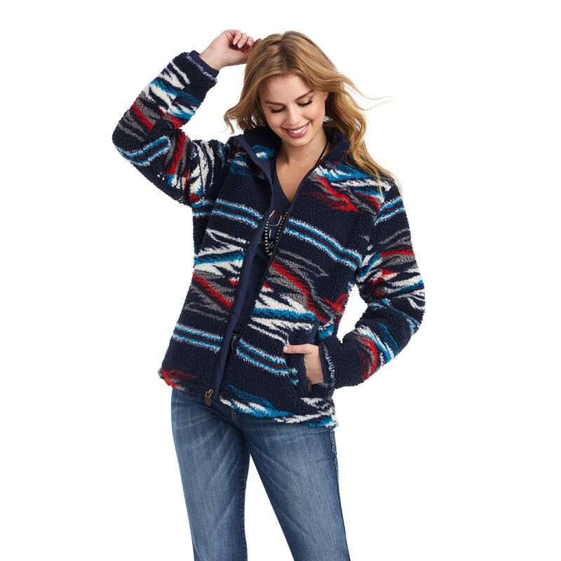 ARIAT CHIMAYO FLEECE SHERPA JACKET , Color: Jacquard, Size: M