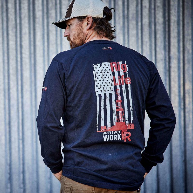 Ariat Mens FR Air Rig Life Graphic T-Shirt
