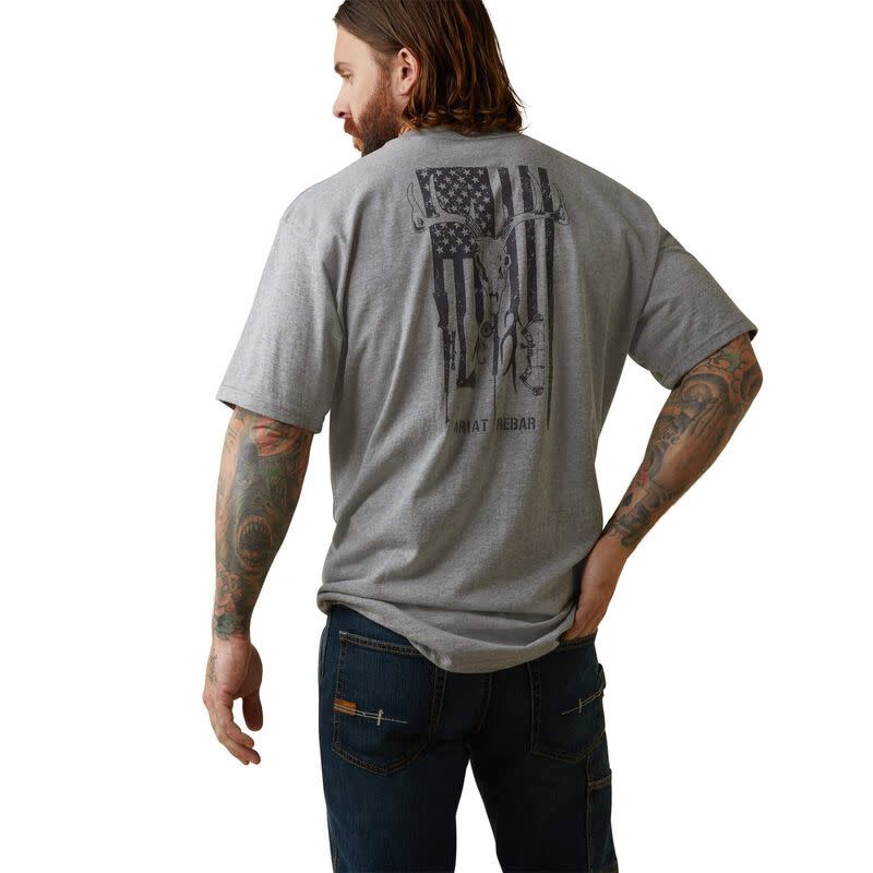 ARIAT REBAR COTTON STRONG AMERICAN OUTDOORS SS TEE 