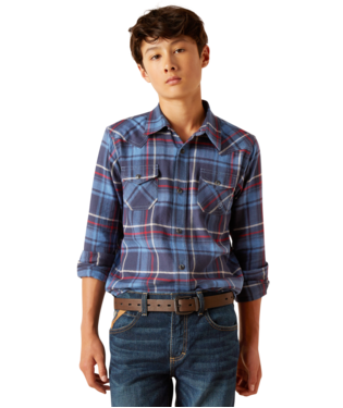 Boys Ariat Harim Retro Snap Long Sleeve Shirt